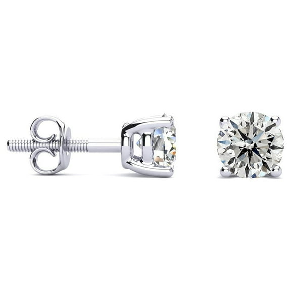 SuperJeweler 2/3 Carat Diamond Stud Earrings in Platinum for Women