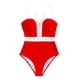 thumbnail image 2 of Trajes de baño de una pieza para mujer Traje de baño de moda para mujer Bloque de color Sin mangas Tirantes finos Sin espalda Traje de baño para mujer, 2 of 4