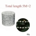 thumbnail image 5 of KOYPTL 33 Feet 2 Rolls Christmas Tree Beads Garland,Faux Pearl Beads String Roll Acrylic Hanging Ornaments for Xmas Tree Party Supplies Indoor Home Christmas Decoration and Crafts Silver, 5 of 6