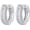 A-Silver Plated, variant on Silver Plated Iced Out Hoop Earrings for Men Women, 20mm Chunky Micro Pave 5A CZ Huggie, Hypoallergenic Streetwear Jewelry
