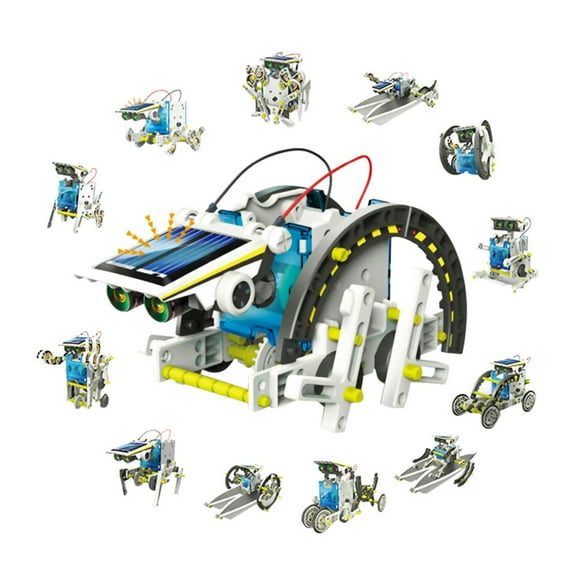 Conjunto De Robot De Ensamblaje Kit De Robot Convertible De Plástico Juguete Educativo Con Energía Solar Kit De Robótica De Bricolaje Juguetes De Construcción Prácticos Para Niños 13 En 1 Eigraketly FN002355-00
