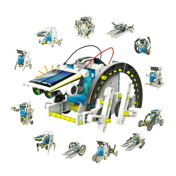 Conjunto De Robot De Ensamblaje Kit De Robot Convertible De Plástico Juguete Educativo Con Energía Solar Kit De Robótica De Bricolaje Juguetes De Construcción Prácticos Para Niños 13 En 1 Yuarrent FN002355-00