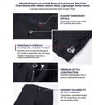 thumbnail image 4 of MEILIHUA Men's 9" Inseam Flat Front Golf Shorts, Tailored Fit Casual Chino Shorts with Stretch Waistband, 4 of 8