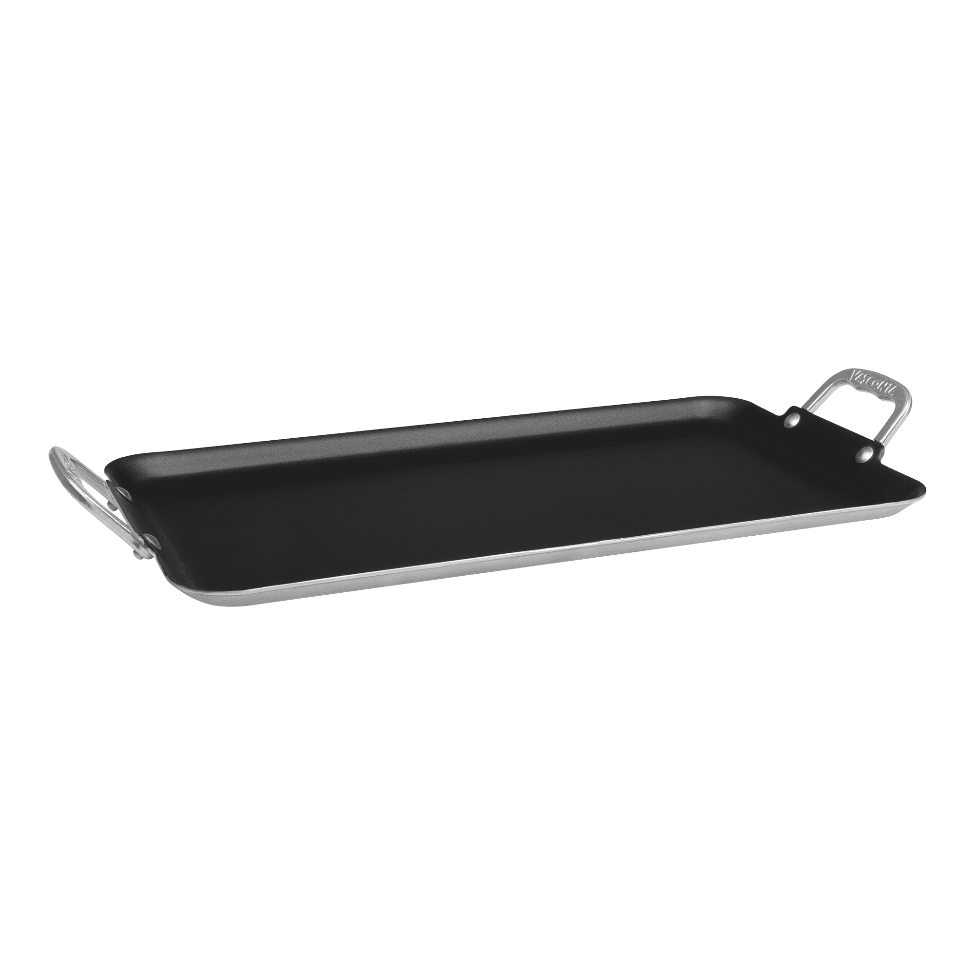Vasconia 17x10 Inch Nonstick Aluminum Double Burner Griddle, Oven Safe 350°F, Dishwasher Safe