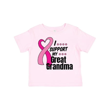 

Inktastic Breast Cancer Awareness I Support My Great Grandma Gift Toddler Boy or Toddler Girl T-Shirt