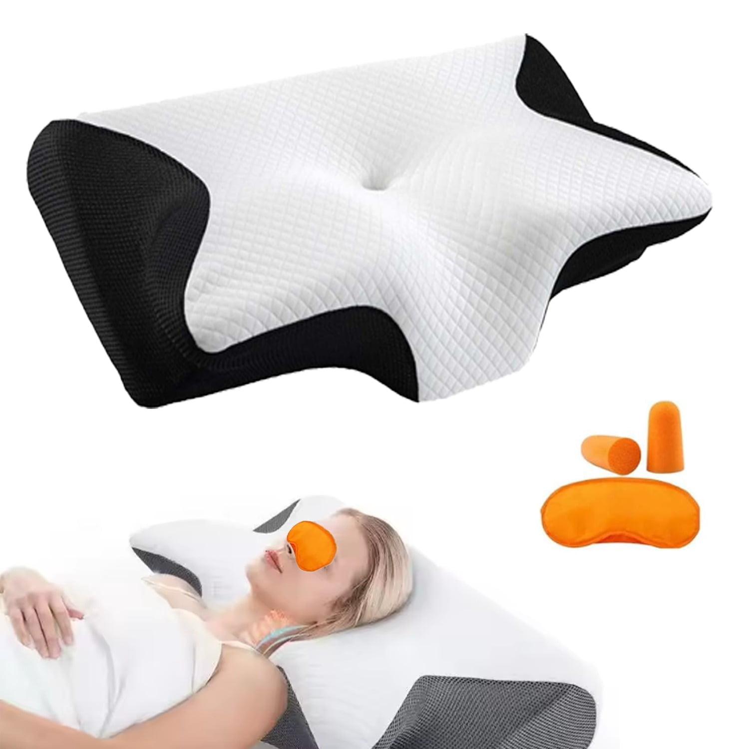 Sleep Apnea Pillow, 2026 Upgrade Cervical Neck Pillow, Ergonomic Memory Foam Breathable Contour Pillow, Side Sleeper Pillow