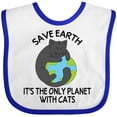 thumbnail image 3 of Inktastic Save Earth It's the Only Planet with Cats with Black Cat Boys or Girls Baby Bib, 3 of 4