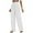 White, variant on Huowey Pants for Women Fashionable and Casual New Elastic Pants Linen Casual Pants Casual Pants