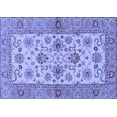 thumbnail image 1 of Ahgly Company Indoor Rectangle Abstract Blue Modern Area Rugs, 2' x 5', 1 of 4