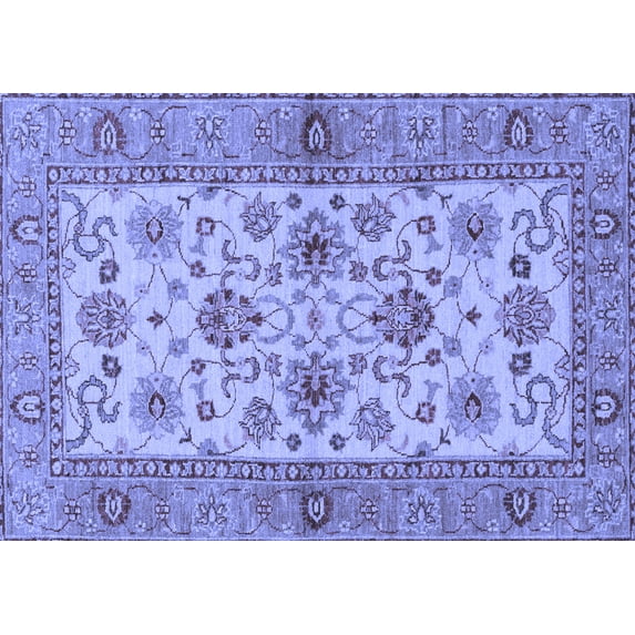 Ahgly Company Indoor Rectangle Abstract Blue Modern Area Rugs, 8' x 12'