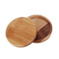 thumbnail image 4 of BELUPAI Environmentally Friendly Round Succulent Ceramic Flower Pot Bamboo Tray Creative Tabletop Tea Set Coaster, 4 of 17