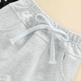 thumbnail image 5 of Hessimy Toddler Boy Summer Clothes Short Sleeve T Shirt Top Casual Shorts Set Cute Infant Shorts Set, Infant Friendly（Grey,6-12 Months), 5 of 6
