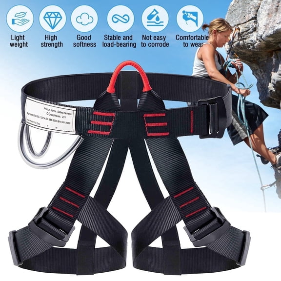Welan Mountaineering Harness for Rock Climbing, Rescue & Tree Work, 300KG Capacity Safety Belt