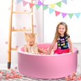 thumbnail image 3 of Auksay Foam Ball Pit for Kids Toddlers Babies,Upgrade One-Piece Sew Toddler Ball Pits,Round Soft Memory Foam Baby Ball Pit,Ball Pit for Ball Pit Balls Ball Pool Playpens,Easy Clean(Ball NOT Include), 3 of 8