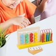 thumbnail image 2 of Rompecabezas deslizante de madera Color y forma Marco de coloridas Abacus Brain Teasers Juguetes de filas Marco de madera, 2 of 9