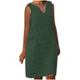 thumbnail image 2 of Fengqque Maxi Summer Dresses for Women Casual Comfort Solid Color Pocket Sleeveless V-Neck Dress, 2 of 6