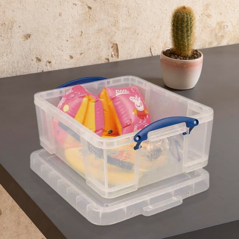 Really Useful Box 17L Extra Plastic Heavy Duty Tub, Clear Storage
