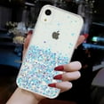 thumbnail image 6 of Case for iPhone XR, Luminous Fashionable Trendy Shiny Glitter Phone Cover, Gradient Non-Yellowing Shockproof with Glamorous Shimmering Protection Case for iPhone XR, White, 6 of 6