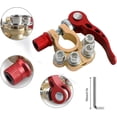 thumbnail image 4 of Conectores de terminales de batería de automóvil, 2 terminales de cable de batería de automóvil de desconexión rápida de liberación rápida, 4 vías Positivo Negativo, 4 of 5