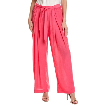 Nicole Miller womens Tie Waist Pant l Pink