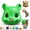 Green, variant on Clearance Squirrel Feeder,Funny Animal Head Squirrel Feeder for Outdoor Garden Easy-Fill Backyard Patio Decor
