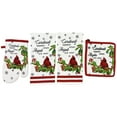 thumbnail image 3 of Serafina Home Holiday Christmas Kitchen Towels Pot Holder Set: Cardinals Appear When Angels Are Near, 3 of 7