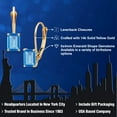 thumbnail image 2 of Gem Stone King 14K Yellow Gold Swiss Blue Topaz Leverback Earrings for Women | 1.40 Cttw | Gemstone November Birthstone | Octagon 6X4MM, 2 of 6