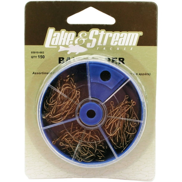 Eagle Claw Hook Assortment Lake and Stream, Bronze, 150Pack Walmart