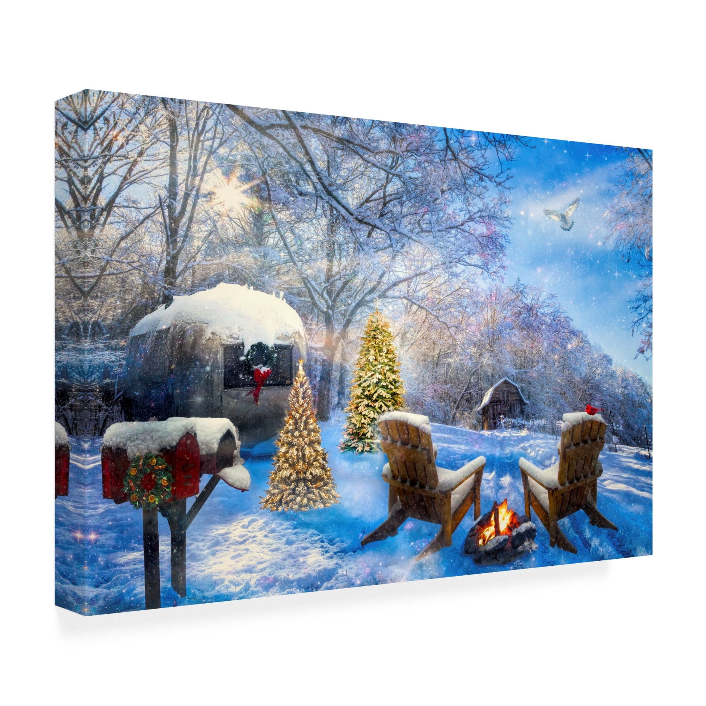 Celebrate Life Gallery 'Swirling Christmas Snow' Canvas Art
