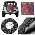 thumbnail image 5 of TEQUAN Universal Waterproof Spare Tire Cover, Dustproof Sun Protection Grunge Tropical Jungle Tiger Pattern Wheel Cover, 16 inch, 5 of 7