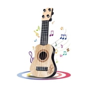 FAMTKT 9.92 Inch Kids Guitar Ukulele - 4 Strings Ukulele Musical Instruments Educational Toy Mini Guitar Toddler Toys for Boys and Girls Kids Toys (Beige)