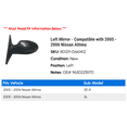 thumbnail image 2 of Left Mirror - Compatible with 2005 - 2006 Nissan Altima, 2 of 2