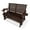 2-seat Deep Brown with Cup Holder, variant on Innovaze 4.5 Ft Wood Patio Glider Bench with Cup Holders, High Back and Deep Contoured Seat, Heavy Duty 800 lbs (Teak Tone, 2-Seater)