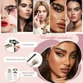 thumbnail image 4 of Juego de herramientas para sombras de ojos, aplicador de maquillaje con pincel, protector de rímel, guía, delineador de ojos, plantilla para ojos, herramienta de maquillaje, regla para cejas, 4 of 7