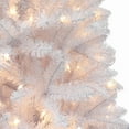 thumbnail image 4 of Puleo International  4 ft Pre-Lit White Carson Artificial Pine Tree 188 Tips 70 Clear Lights, 4 of 5