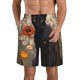thumbnail image 1 of Fotbe Black Cat in Wildflowers Trajes de Baño Estampados para Hombre, Shorts de Verano de Secado Rápido, Ropa de Playa, Bañadores-3X-Large, 1 of 6