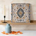 thumbnail image 3 of Ships Next Day Canvas Wall Art 12"x12", Boho Chic Ethnic Wood Framed Canvas Print Painting, Orange Blue Vintage Tribes Ready to Hang Small Picture Wall Decor for Home Kitchen Dining Room Office, 3 of 9