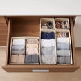 thumbnail image 6 of Non-Woven Fabric Drawer Organizer Bins, Foldable Storage Boxes for Clothes, Underwear, Socks, Set of 5, 11 x 5 x 5.5 Inches, 6 of 7