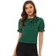 thumbnail image 1 of Top Elegante De BluDe ManCorDe OficiDe Las Camisas Del Cuello De PajariDe Las Mujeres Verde Oscuro XL, 1 of 5