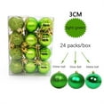 thumbnail image 2 of Staron 24Pcs Green Christmas Ornaments, Christmas Tree Balls Ornaments for Xmas Christmas Tree 30mm/1.18" Mini Shatterproof Christmas Ornaments Hanging Ball for Holiday Christmas Decorations, 2 of 3