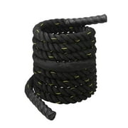 ZENY Black 1.5 In./2 In. Width Poly Dacron 30/40/50 Ft. Battle Rope Workout Training Undulation Fitness Rope