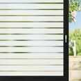 thumbnail image 1 of Película para ventanas de vidrio esmerilado con patrones de rayas, película para ventanas esmeriladas, no adhesivas, no estáticas, para oficina, estudio de niños, 1 of 7