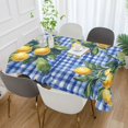 thumbnail image 2 of Yayeee Tablecloths 54" x 54" Rectangle Wrinkle Resistant Party Table Cover, Green Lemon Plaid, 2 of 8