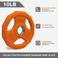 thumbnail image 4 of SPART Color Coded Diamond Weight Plate 2-Inch Rubber Coated Olympic Grip Plate, 4 of 8