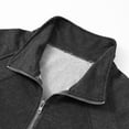 thumbnail image 6 of AZoiNM Men's Quarter Zip Pullover Sweatshirt, Casual Long Sleeve Mock Neck Fleece Sweatshirt with Ribbed Cuffs and Hem, Midweight Fall Spring Sweater Top, 6 of 13