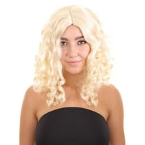 Adult Women's Medium Length Halloween Cosplay Blonde Princess of the Castle Costume Wig