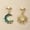 #1, variant on Boho Tibetan 925 Silver Sun Moon Hook Dangle Drop Earrings Women Party Jewelry-#12