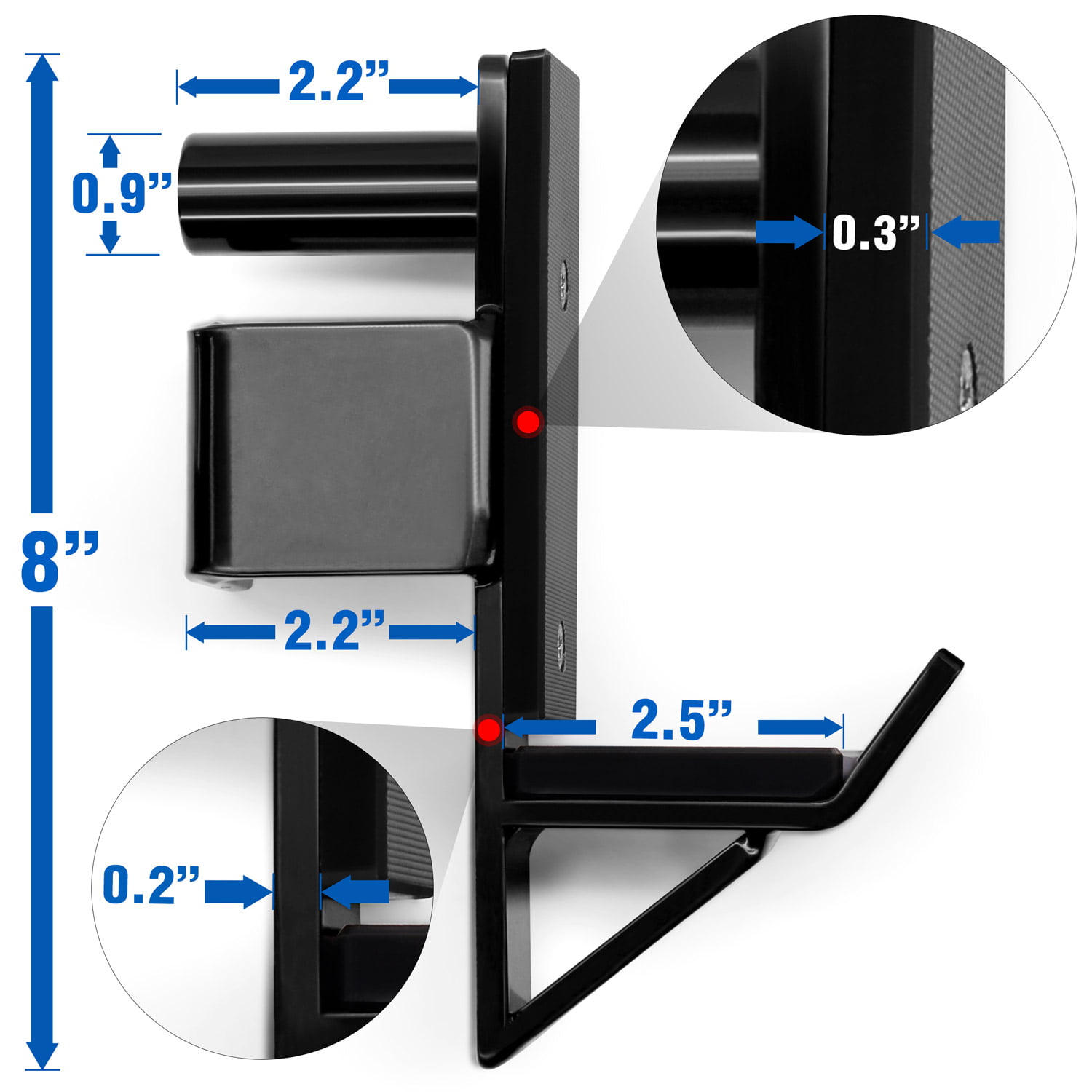 Details about   Power Rack Attachment J-Hooks j hooks 2 x 2 frame heavy duty steel 1" pin 