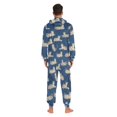 thumbnail image 7 of joogoo Tiger on Blue Unisex Adults Onesies Pajamas Jumpsuits L, 7 of 7