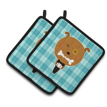 Caroline's Treasures Dog in Tuxedo Pair of Pot Holders